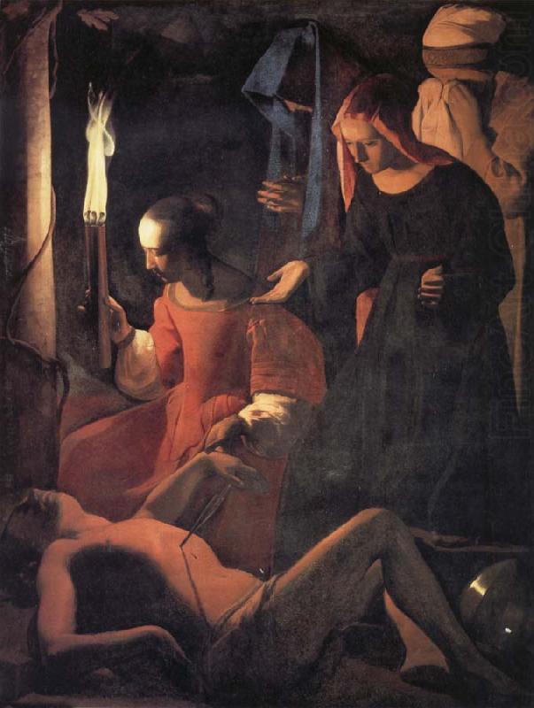 Die Auffindung der Leiche des Hl.Sebastian, Georges de La Tour